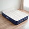 Double Air Mattress Inflatable Bed 46cm Built-In Pump Flocked Air Bed