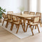 Levede 8x Walnut Wicker Armchair Dining Chair-2018816940583292935