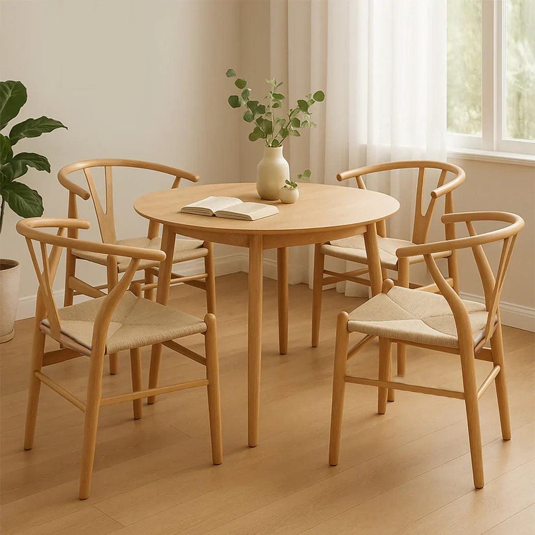 Levede 4x Dining Chairs Wooden Hans-2018816923311149063