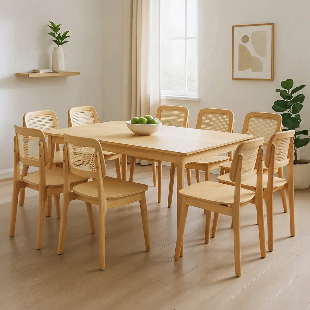 Levede 8x Rattan Dining Chair Wooden Kitchen Chair-2006733384235225095