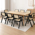 Levede 8x Black Wicker Armchair Dining Chair-2029387210922528775