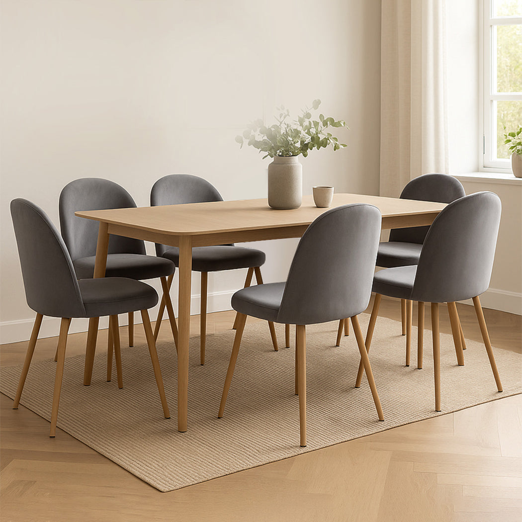 Levede 6x Dining Chairs Seat French Grey-1975420351747854343