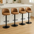 Levede 4x Bar Stool Swivel Gas Lift PU Leather Brown-2018816907184050183