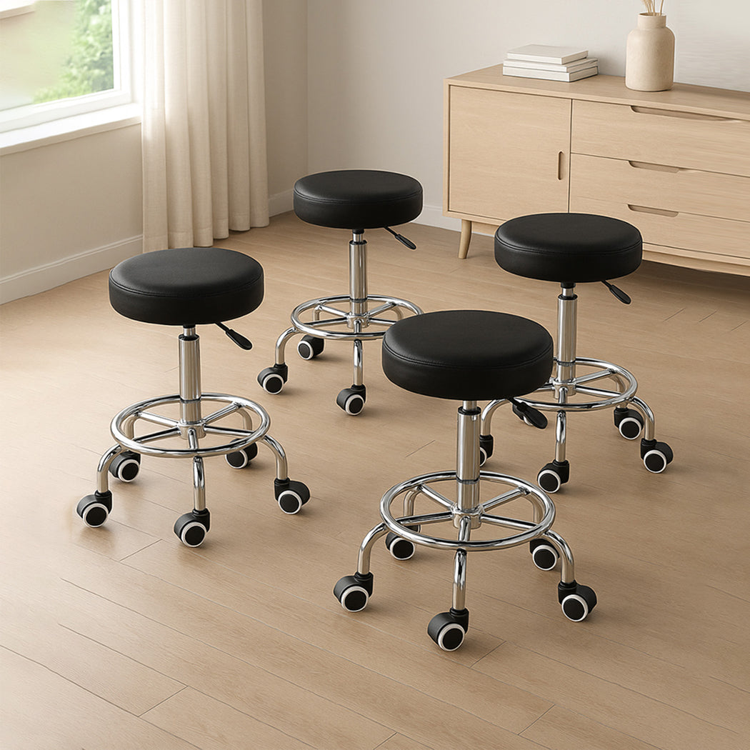 4x Levede Swivel Salon Barstool Hairdressing-2006732743387516934