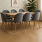 Levede 8x Dining Chairs Seat French Grey-2006732721086402567