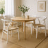 Levede 4x Dining Chairs Wooden Hans White-2006732723045142535