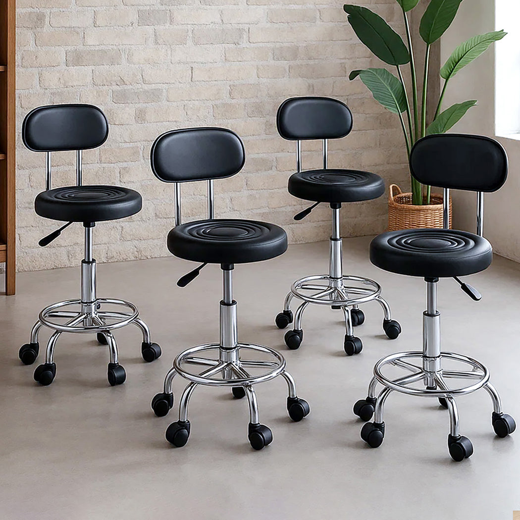 Levede 4x Salon Stool Swivel Bar Stools-2018816851777294343