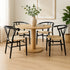 Levede 4x Dining Chairs Wooden Hans Black-2018816917736919047