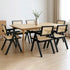 Levede 6x Black Wicker Armchair Dining Chair-2029387210725396487