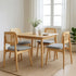 Levede Dining Chair Wood Rattan Armless Natural x4-2006732736697602055