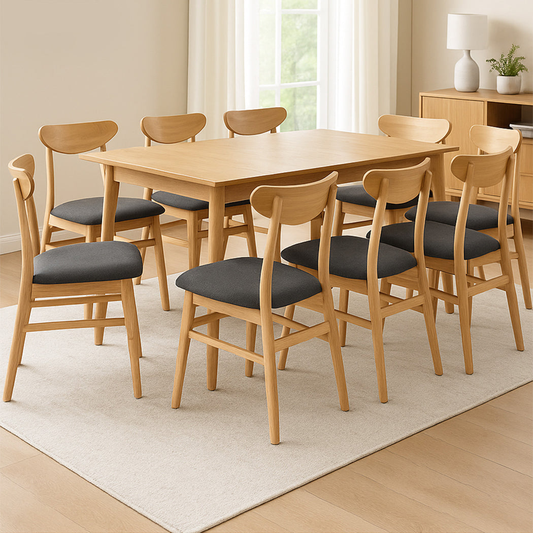 Levede 8xDining Chairs Kitchen Chair Nature-1975420355854077959