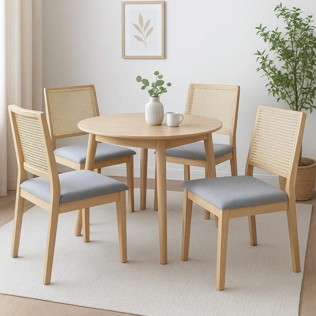 Levede 4X Cane Dining Chair Rattan Armless Seat-2006732734558507015
