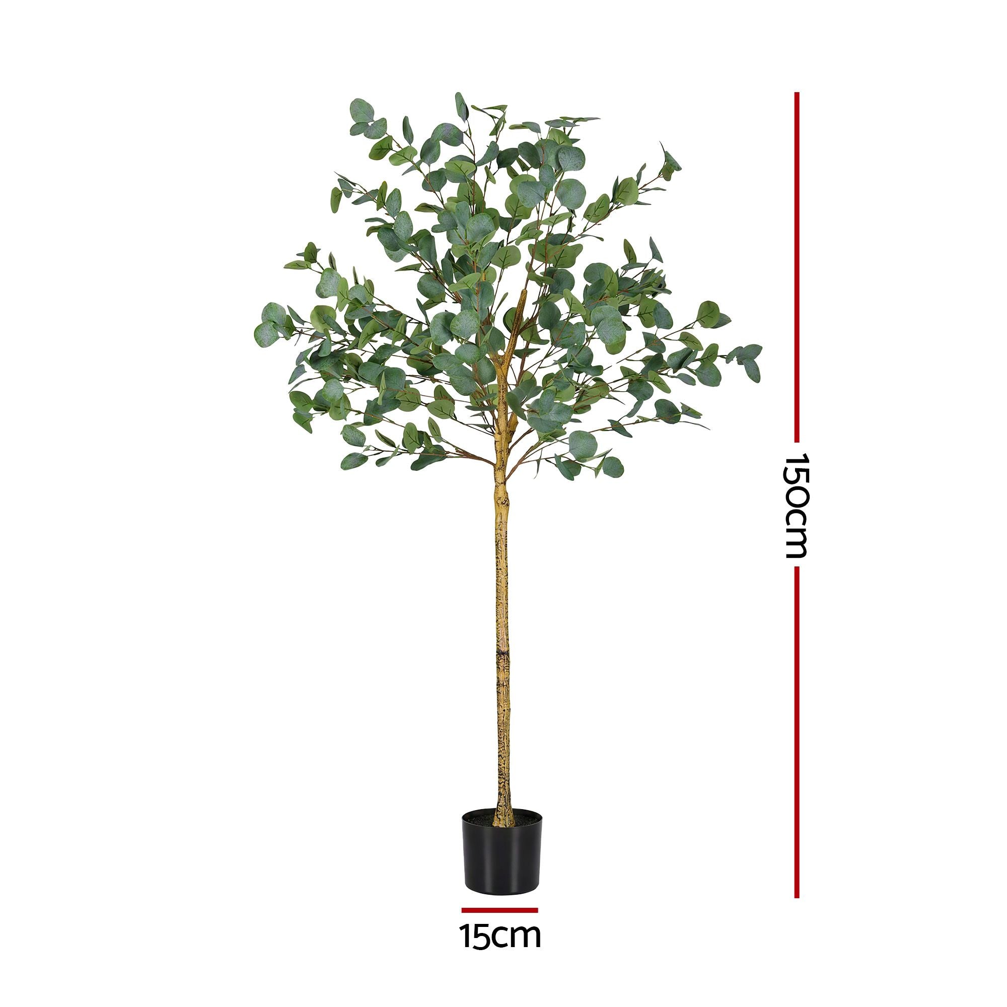 Artiss 150cm Artificial Eucalyptus Tree Fake Indoor Plant Black Pot Home Decor