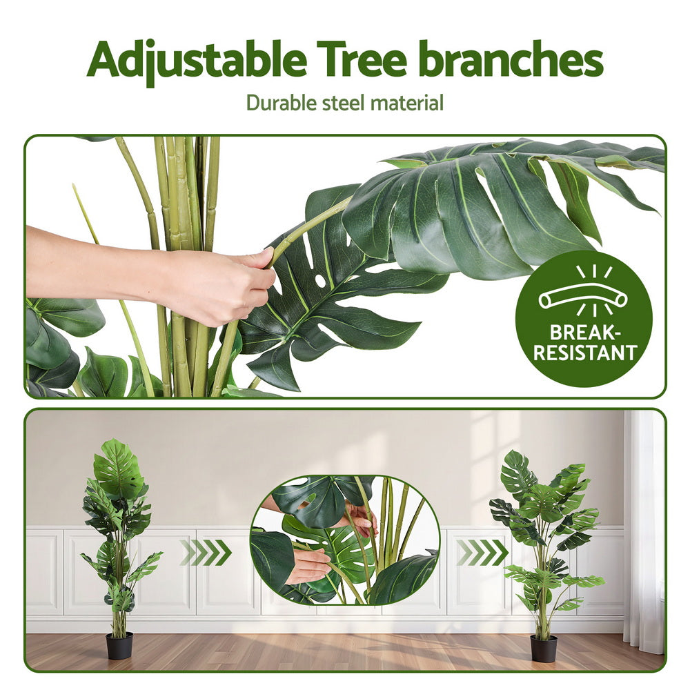 140cm Artificial Monstera Tree Faux Trees Indoor Decor Artificial Plants Lifelike Plant 1.4M