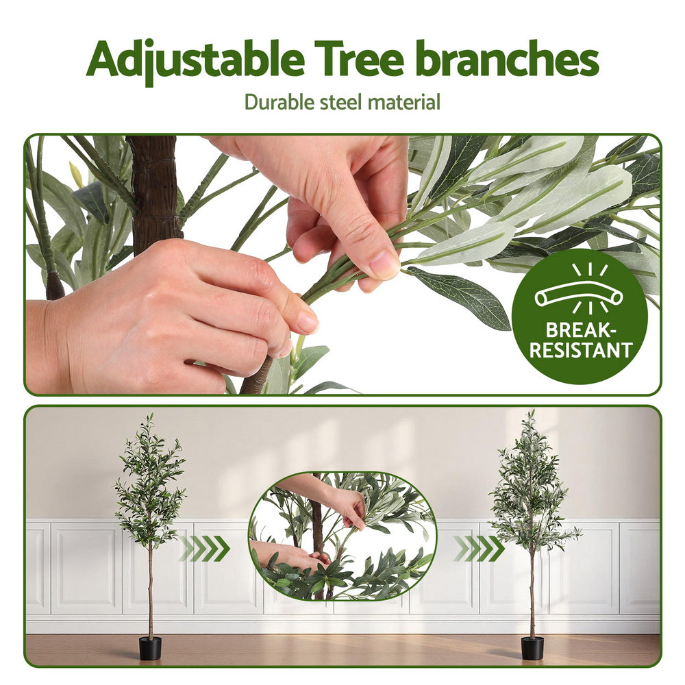180cm Artificial Olive Tree Faux Trees Indoor Decor Artificial Plants Lifelike Plant 1.8M