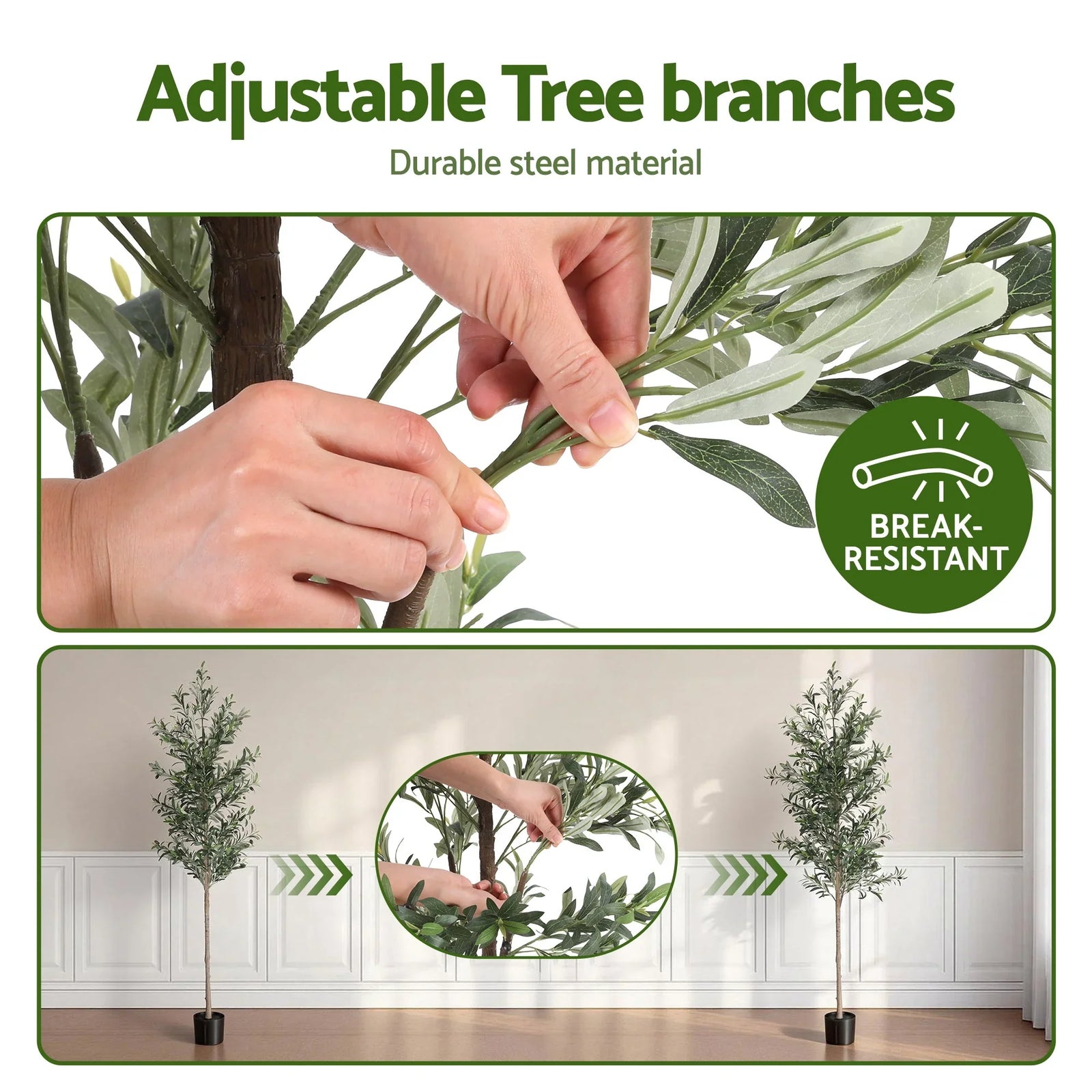 210cm Artificial Olive Tree Faux Trees Indoor Decor Artificial Plants Lifelike Plant 2.1M