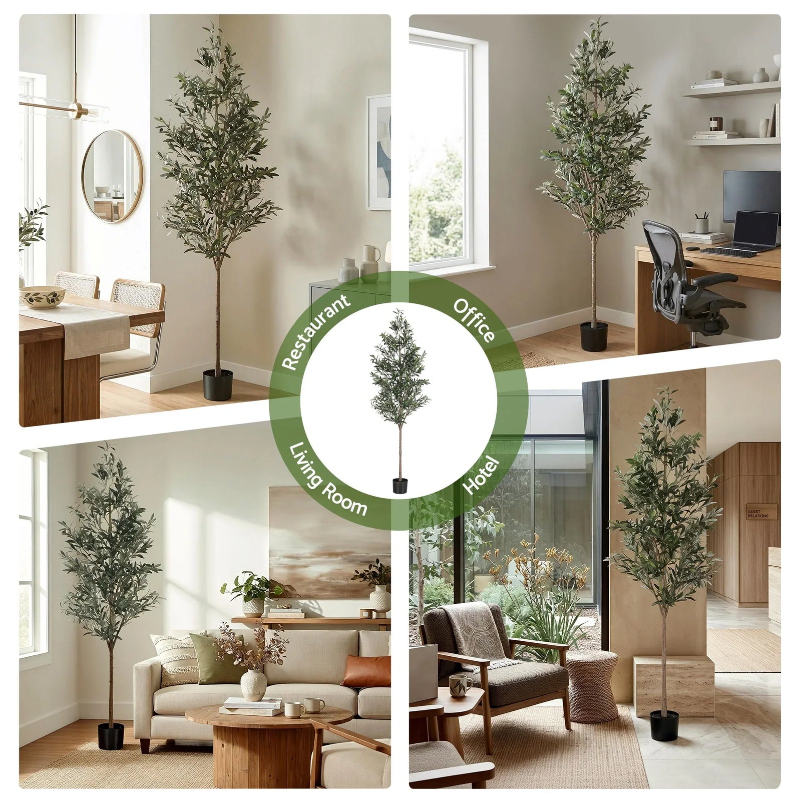 210cm Artificial Olive Tree Faux Trees Indoor Decor Artificial Plants Lifelike Plant 2.1M