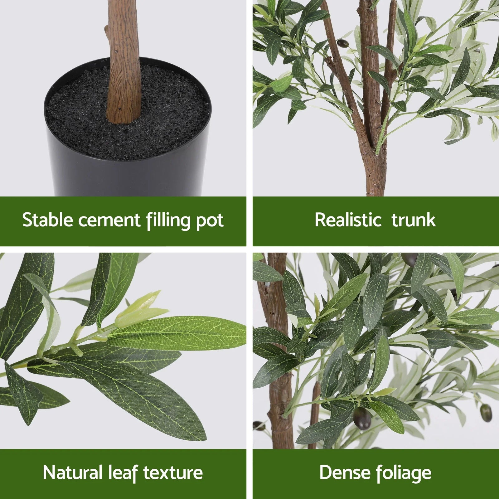210cm Artificial Olive Tree Faux Trees Indoor Decor Artificial Plants Lifelike Plant 2.1M