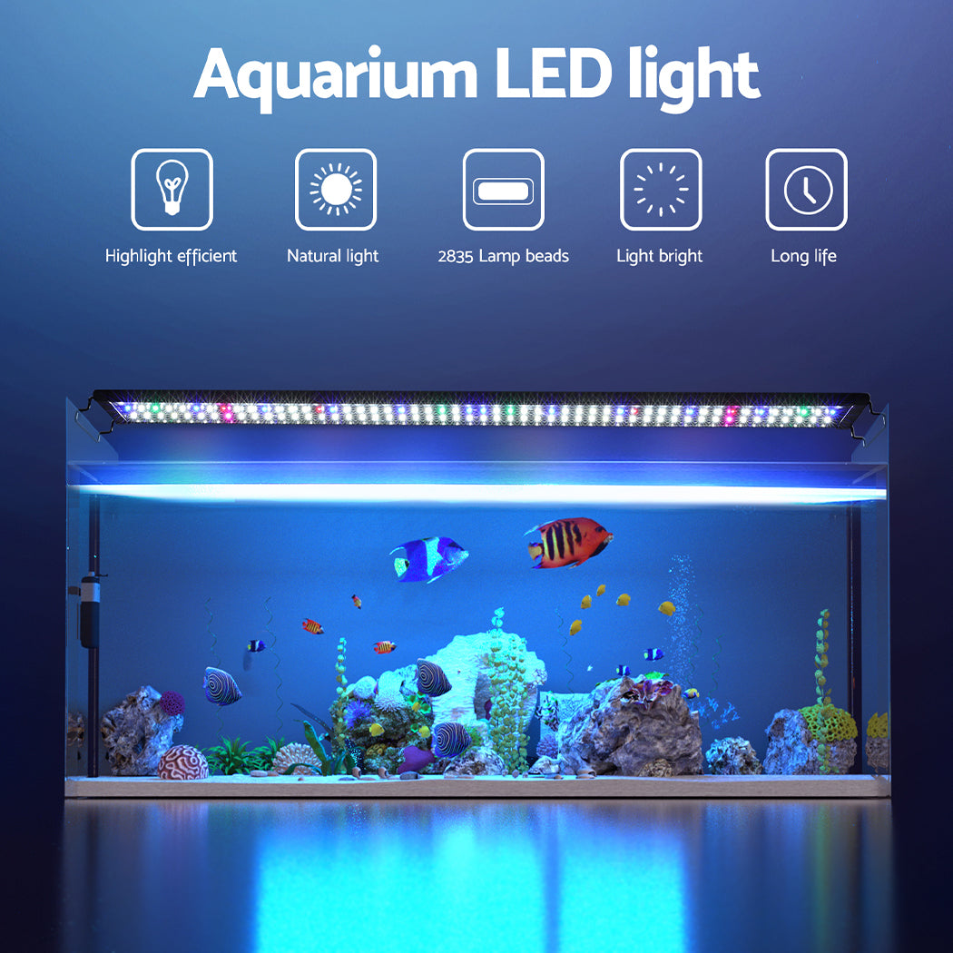 120cm Aquarium LED Light Full Spectrum 5 Color Fish Tank Plant Lamp Adjustable
