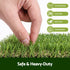 Prime Turf Artificial Grass Turf Tiles Interlocking Fake Grass Mat for Balcony Pet 12 Pack