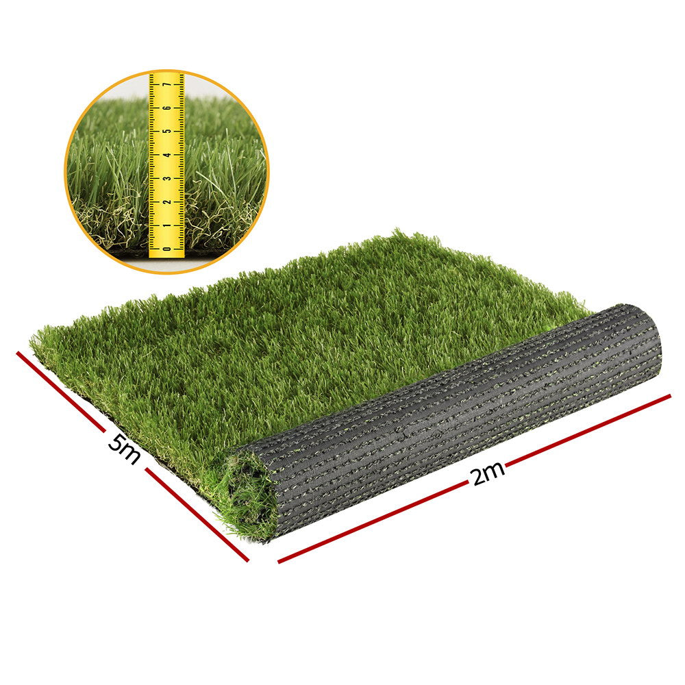 Primeturf Artificial Grass 45mm 2mx5m Synthetic Fake Lawn Turf Plastic Plant 4-coloured