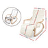 Artiss Bentwood Rocking Armchair – Birch, Cotton Fabric, 5‑Level Footrest, Beige