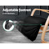 Artiss Bentwood Rocking Armchair Adjustable Footrest Cotton Lounge Chair Black