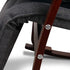Bentwood Rocking Armchair Adjustable Footrest Linen Lounge Chair Grey