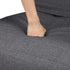 Bentwood Rocking Armchair Adjustable Footrest Linen Lounge Chair Grey