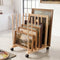 Artiss Compact Art Drying & Canvas Storage Rack with Wheels Solid Wood 50cm