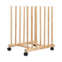 Artiss Compact Art Drying & Canvas Storage Rack with Wheels Solid Wood 50cm