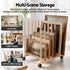 Artiss Compact Art Drying & Canvas Storage Rack with Wheels Solid Wood 50cm