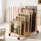 Artiss Art Drying & Canvas Storage Rack with Wheels Solid Wood 76cm Lightwood