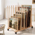 Artiss Art Drying & Canvas Storage Rack with Wheels Solid Wood 76cm Lightwood