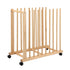 Artiss Art Drying & Canvas Storage Rack with Wheels Solid Wood 76cm Lightwood