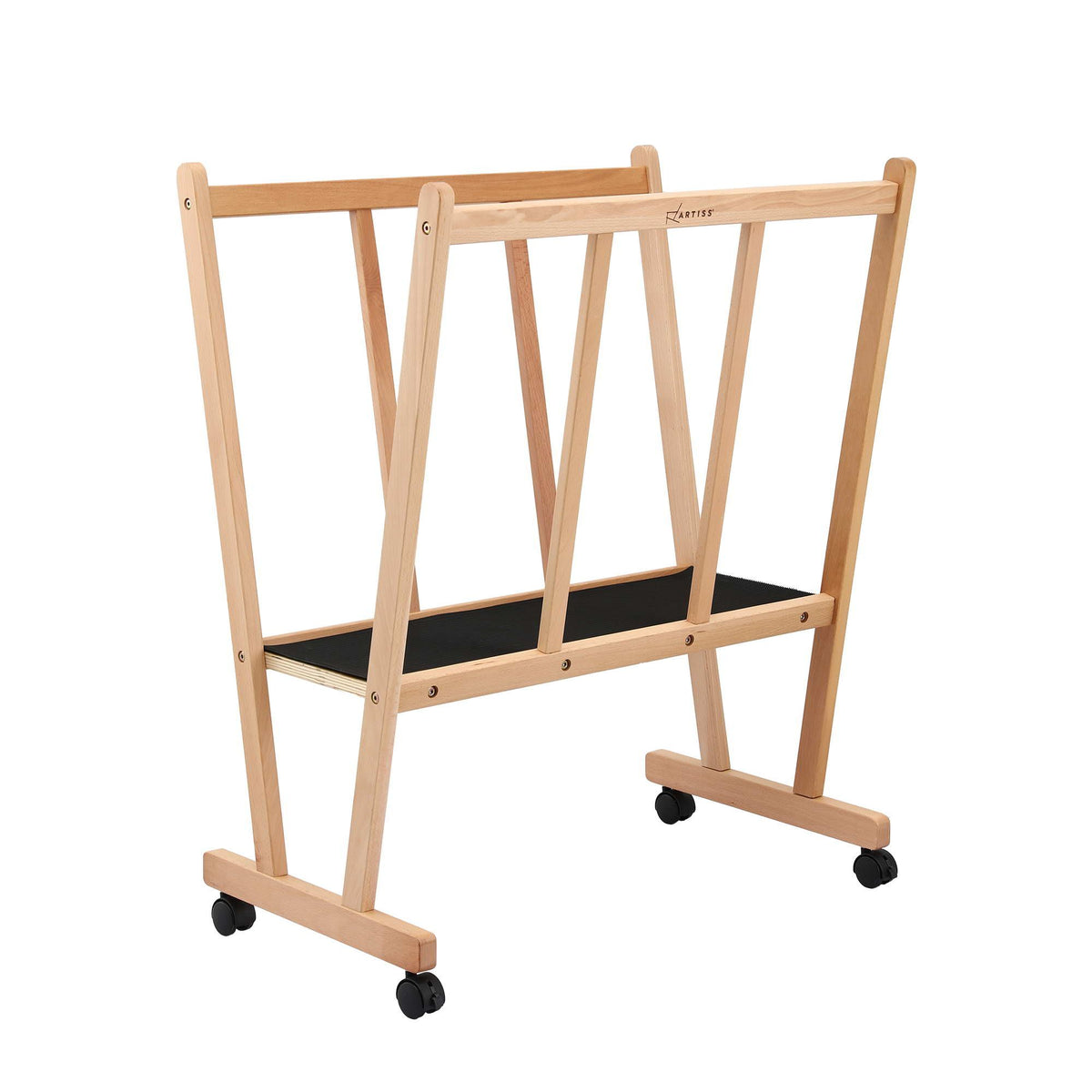 Artiss Art Print Rack with Castors Beech Wood Canvas Drying Storage Display Rack