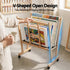 Artiss Art Print Rack with Castors Beech Wood Canvas Drying Storage Display Rack