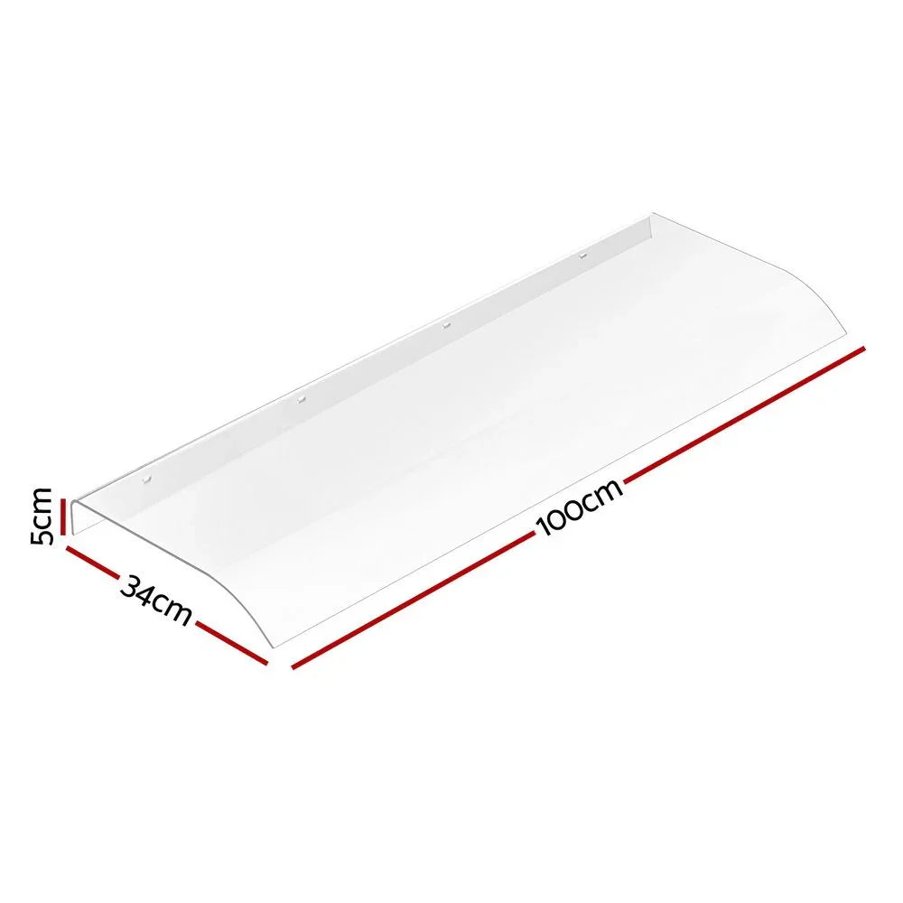 Window Door Awning 0.4mx1m Transparent