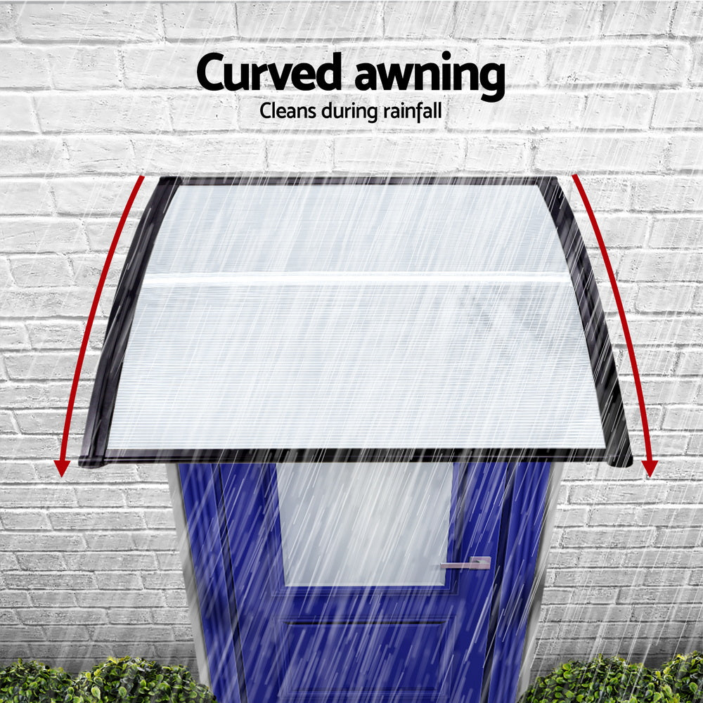 Window Door Awning 0.8mx1m Transparent