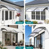 Window Door Awning 0.8mx2m Transparent