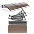 Window Door Awning 0.8mx3m Brown