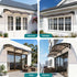 Window Door Awning 0.8mx3m Brown