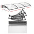 Window Door Awning 0.8mx3m Transparent