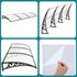 Window Door Awning 0.8mx3m Transparent