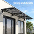 Instahut Window Door Awning Canopy 1m x 3m Grey Solid Sheet Metal Frame