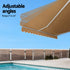 Retractable Folding Arm Awning Manual Sunshade 2.5Mx2M Beige