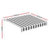 Instahut Retractable Folding Arm Awning Manual Sunshade 2.5Mx2M Grey White
