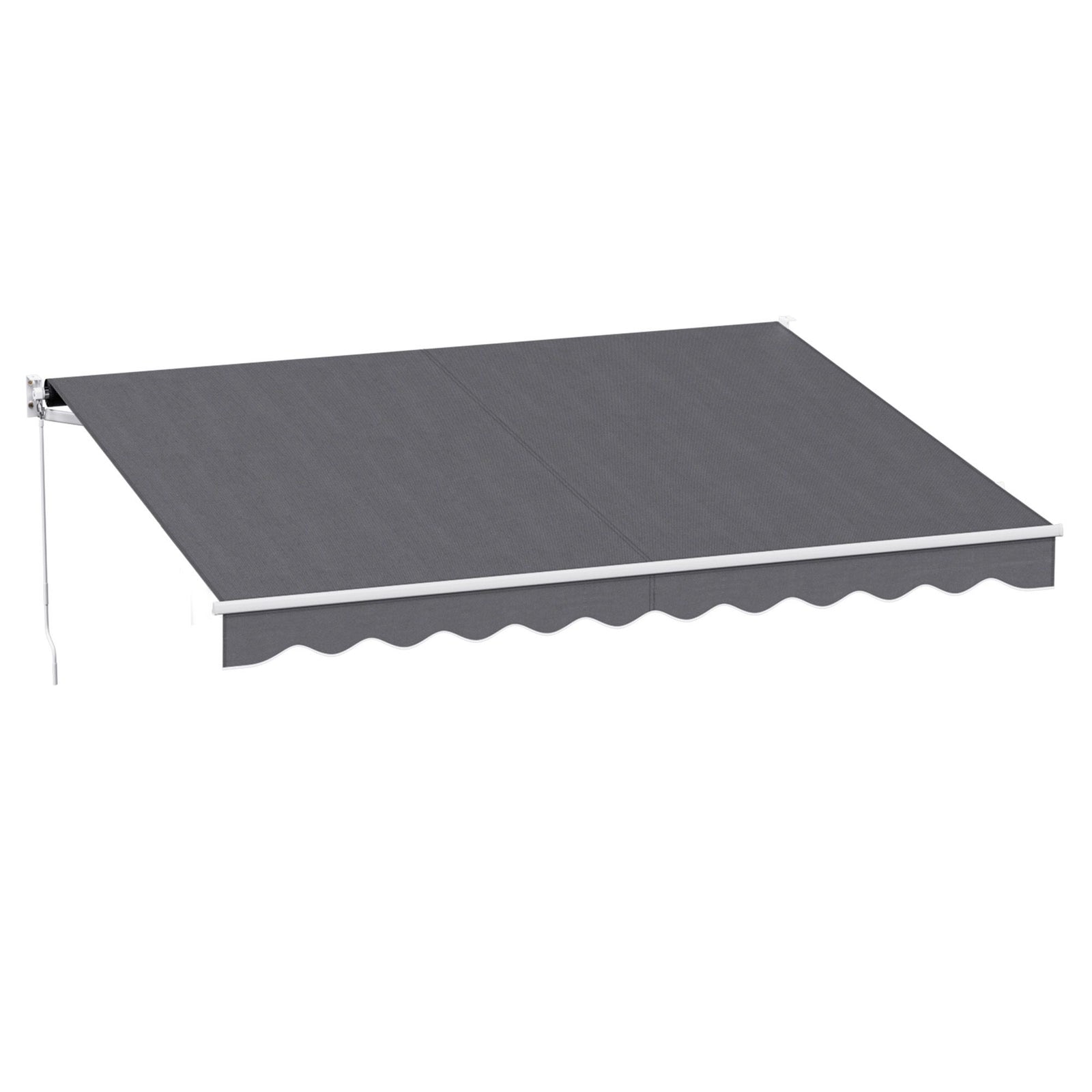 Folding Arm Awning – 3.5×3m Retractable Shade, UV‑Resistant, Grey