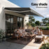Folding Arm Awning – 3.5×3m Retractable Shade, UV‑Resistant, Grey