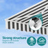 Folding Arm Awning – 4.5×3m Retractable Shade, UV‑Resistant, Grey White